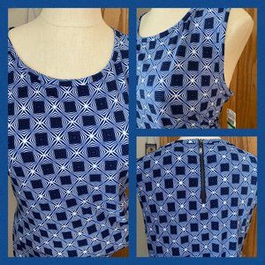 LARGE blue TANK TOP Laundry by SHELLI SEGAL NEW